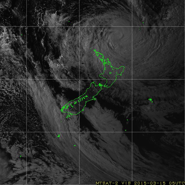 Visible Satellite Image of NZ as at 6pm // via MTSAT Real-Time Image